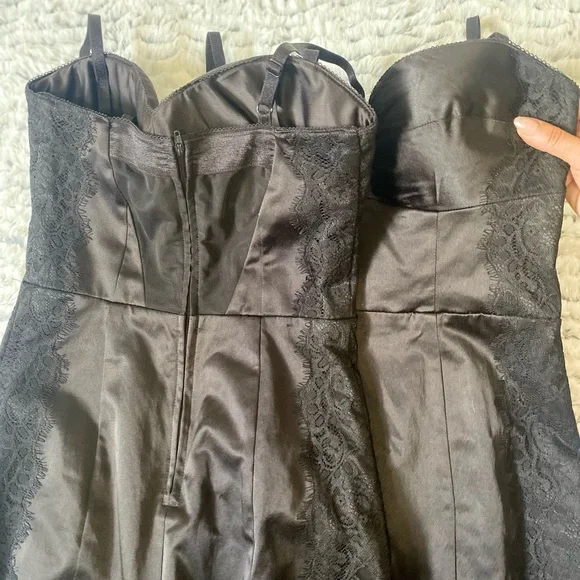 Guess Lexy Dress Sweetheart Neckline Satin Lace Trim Bodycon Sexy Dress 5 - Picture 4 of 15